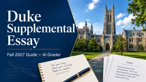 Duke Supplemental Essay Fall 2027