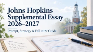 Johns Hopkins Supplemental Essay