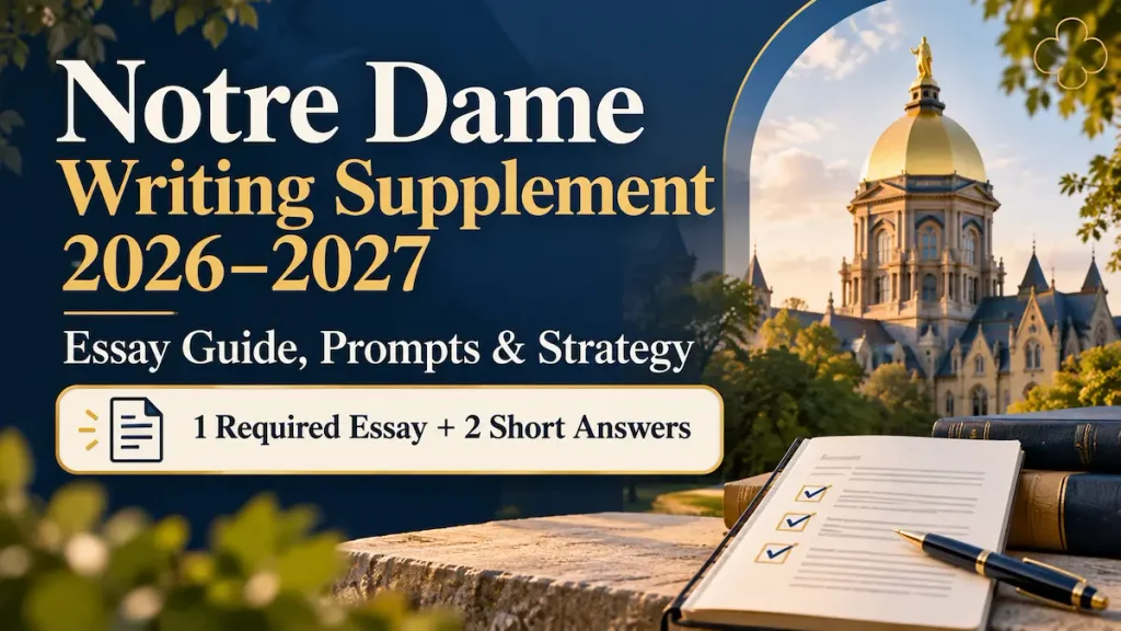 Notre Dame Supplemental Essays